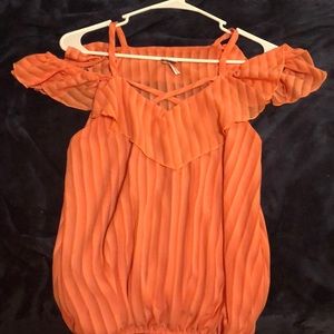 Pink off the shoulder top